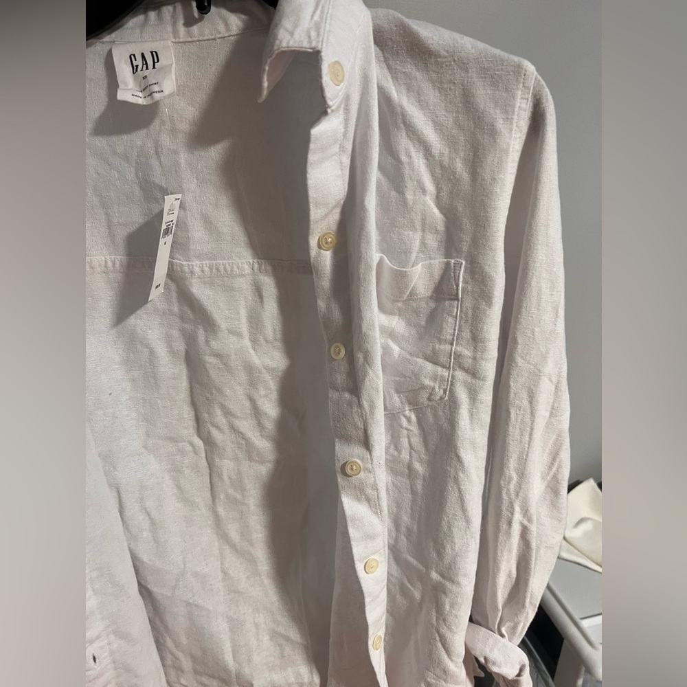 White linen top